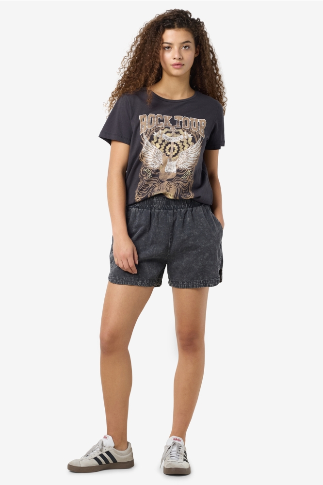 NMOREGON NW DENIM ACID SHORTS BL 27034181 BLACK/WASHED